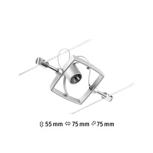 Corduo Track Head Matt Chrome / 5.5cm H x 7.5cm H x 7.5cm D