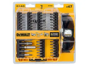 Dewalt 47 Piece Screw Driver Impact Rated Bit Set Hex Shank + Safety Glasses