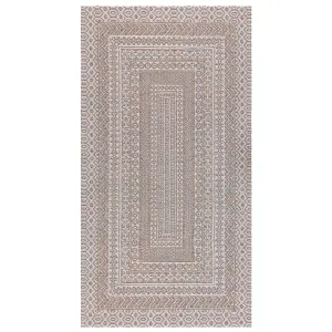 Area Rug 80 x 150 cm Beige and White BAGLAR