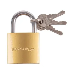 Blackspur - Iron Hardened Shackle Padlock - 3cm - Brass