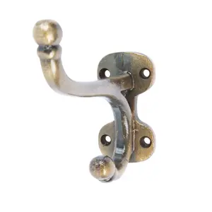 Hammer & Tongs - Flat Top Ball End Hat & Coat Hook - W35mm x H85mm - Brass