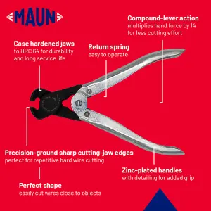 Maun End Cutting Plier For Hard Wire 150 mm