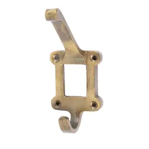 Hammer & Tongs - Window Back Hat & Coat Hook - W50mm x H110mm - Brass