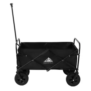 Black Heavy Duty Foldable Garden Festival Trolley Camping Folding Cart Wagon Truck Wheelbarrow