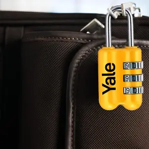 Yale - Combination Padlock in Yellow - YP2/23/128/1Y