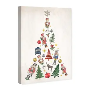 Fun Christmas Tree - Wrapped Canvas Painting 76 cm H x 51 cm W