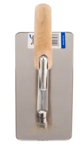 Toolty Venetian Trowel with Wooden Handle 240 mm Stainless Stell for Plastering Rendering Finishing DIY