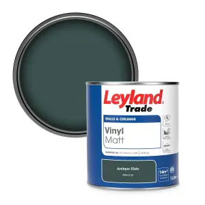 Leyland Trade Vinyl Matt Walls & Ceilings Emulsion Paint Antique Slate (PPG13-29) 1L