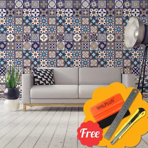 Walplus Talavera Combo Mix Tile Stickers