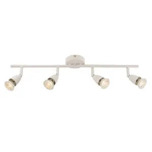 Luminosa Amalfi Adjustable 4 Light Spotlight Gloss White, GU10