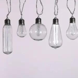 Noma Festoon Lights Mains-powered (plug-in & wired) Warm white 10 LED Outdoor String lights