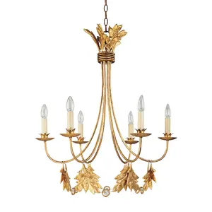 Elstead Sweet Olive 6 Light Chandelier Gold Finish, E14