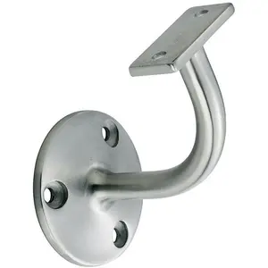 Handrail Bannister Bracket Wall Support 62mm Projection Satin Steel