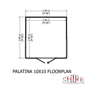 Shire Palatina Summerhouse 10 Ft X 10 Ft