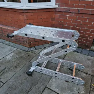 3.46m Lightweight Aluminium Folding Multi position Work Platform Ladder