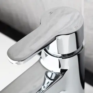 Melody Polished Chrome Deck-mounted Basin Mono Mixer Tap