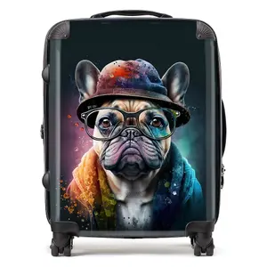 French Bulldog Dog Splashart Suitcase - Large