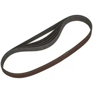 Premium 5-Pack Sanding Belts 25mm x 762mm - 120 Grit Aluminium Oxide for Detail Sanding