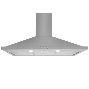 Leisure H92PX Stainless steel Chimney Cooker hood, (W)90cm