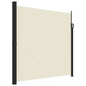 Berkfield Retractable Side Awning Cream 200x600 cm