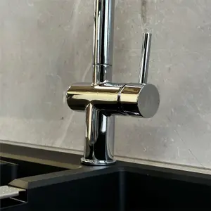 Liquida W15CH Single Lever Swivel Spout Pull Out Spray Chrome Kitchen Mixer Tap