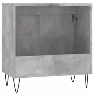 Berkfield Bathroom Cabinet Concrete Grey 58x33x60 cm Engineered Wood