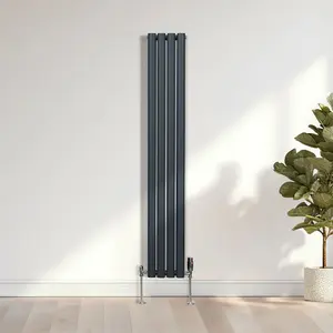 Oval Radiator - 1600 x 240mm - Anthracite