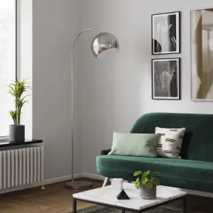 GoodHome Kotenay Chrome effect LED Floor lamp