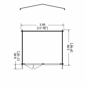 Hartland 12 x 10 Ft. Tongue and Groove Log Cabin No