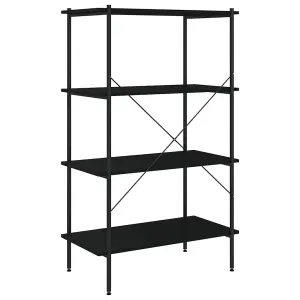 Berkfield 4-Tier Shelving Unit Black 80x40x130 cm