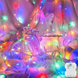 Fairy Lights Battery Operated Waterproof String Lights With Timer 3m 30 LED Lights Battery Powered Outdoor Indoor For Christmas Decorations, Bedroom