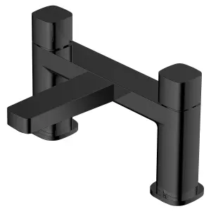 RAK Petit Matt Black Square Bath Filler Mixer Tap Solid Brass