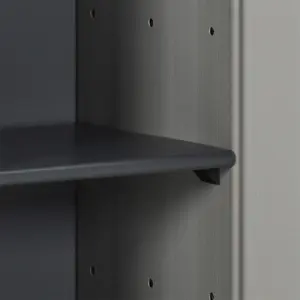 Berkfield Garden Storage Cabinet with 1 Shelf Grey and Black 35x40x85 cm