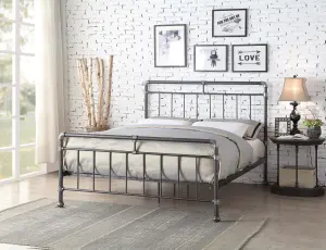 Cilcain King Size 5ft Antique Bronze Metal Bed Frame