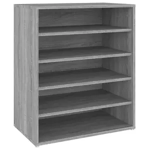 Berkfield Shoe Cabinet Grey Sonoma 60x35x70 cm Engineered Wood