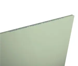 Gyproc Moisture Resistant Tapered edge 12.5mm Plasterboard, (L)2.4m (W)1.2m