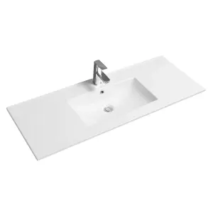 4001A Ceramic 120cm x 45cm Thin-Edge Inset Basin with Scooped Bowl