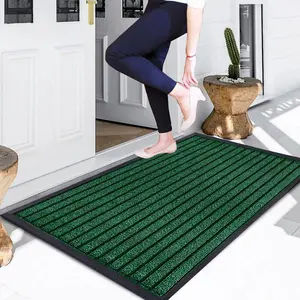 Non-Slip Indoor Outdoor Door Mat Green / Rectangle 80 x 150 cm