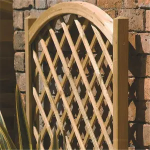 Deluxe Rectangular Garden Planter And Lattice (2'11" x 1'4")