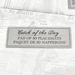 Catch of the Day Kitchen Dining Tabletop Counter Dinner Placemat Sheet Pads 6 Pads (300 Sheets)