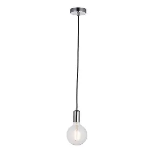 Luminosa Studio 1 Light Pendant Chrome Plate, E27