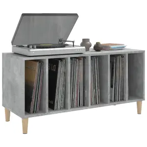 vidaXL Record Cabinet Concrete Grey 100x38x48 cm Engineered Wood