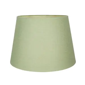 Traditional Linen Fabric Drum Shade for Pendant & Lampshade Olive / 16cm H x 25cm W x 25cm D