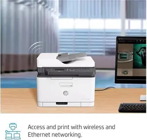 HP Colour Laser 179FNW Wireless All-In-One Printer With Wi-Fi, White