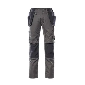 Mascot Unique Lightweight Trousers with Holster Pockets (Dark Anthracite/Black)  (35.5) (Leg Length - Regular)