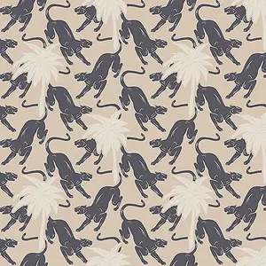 Galerie Ted Baker Eden Blue Jaguar and Trees Wallpaper Roll