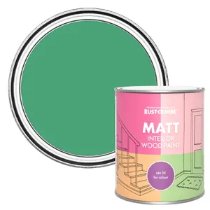 Rust-Oleum Emerald Matt Interior Wood Paint  750ml