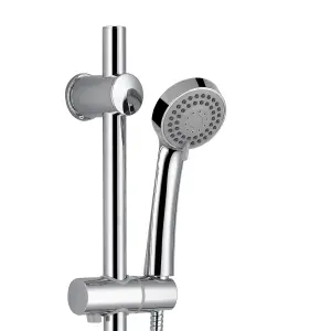 Lilly Thermostatic 2 Way Round Set - Slim Shower Head & Slider Rail Handset