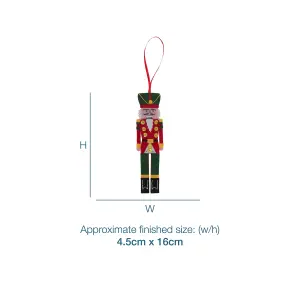 FELT KIT NUTCRACKER - Felt Decoration Kit: Christmas: Nutcracker - Trimits