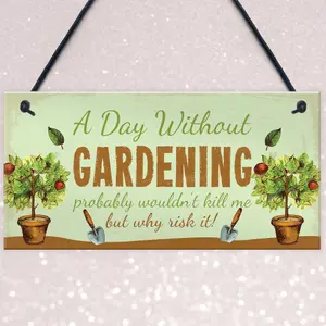 Red Ocean Funny Garden Signs And Plaques Hanging Summer House Sign Funny Gardener Gift